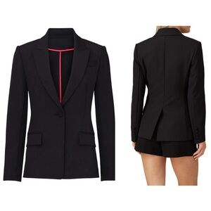 Milly Avery Cady Blazer Elegant Classy Black Size 6 Closet Staple Designer